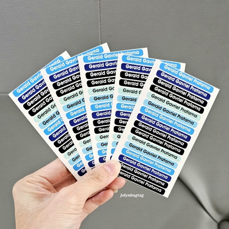 

Sticker pensil panjang GRADASI BIRU