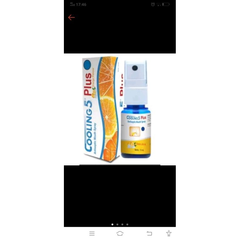cooling5 plus orange/obat sakit gigi/spray mulut/sariawan