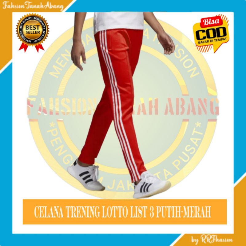 Celana Trening Panjang merah putih pria wanita