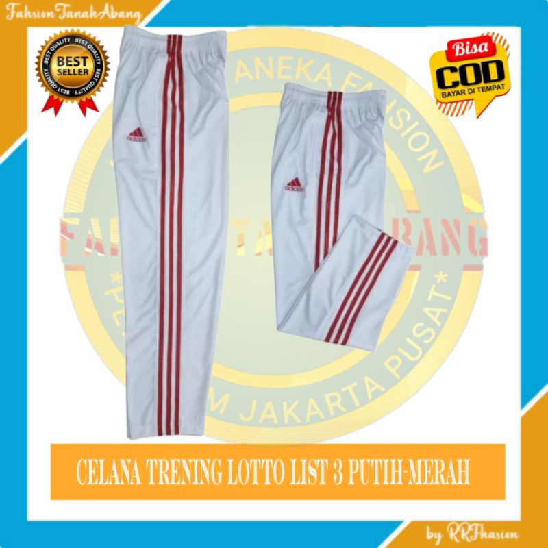 Celana Trening Panjang Putih Merah pria wanita