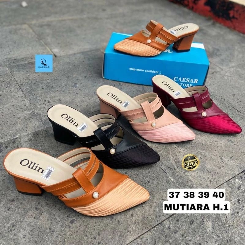 Sepatu Wanita - Sepatu Hak - Sepatu Hak 5 cm - Sepatu Hak Kickers - Mutiara Ollin - by Caesar