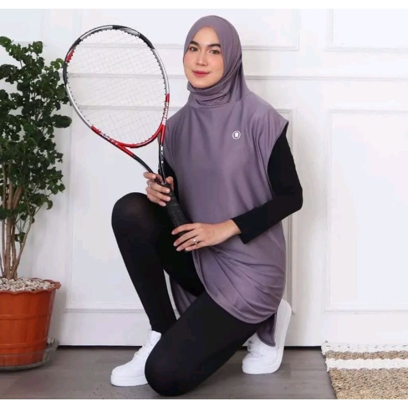 Jilbab + Rompi  Sporty Jumbo XL jerse premium