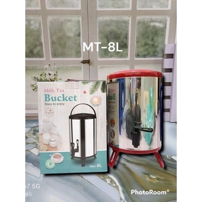 MILK TEA BUCKET 8 LITER / TERMOS JUG DISPENSER PRASMANAN