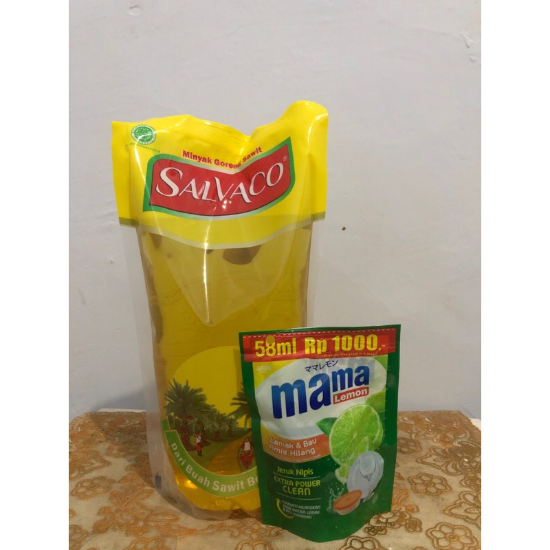 

Minyak goreng 1L + mama lemon