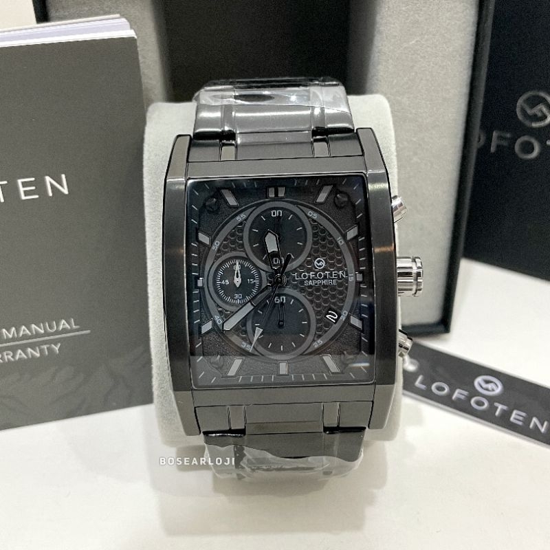 Jam Tangan Pria LOFOTEN F-6523MC Chronograph Stainless Steel Strap