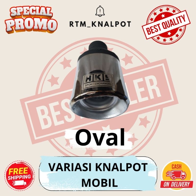 Knalpot mobil murah Racing variasi buntut suara halus OVAL