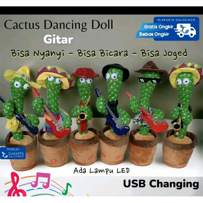 boneka kaktus bisa nyanyi,bicara,joget