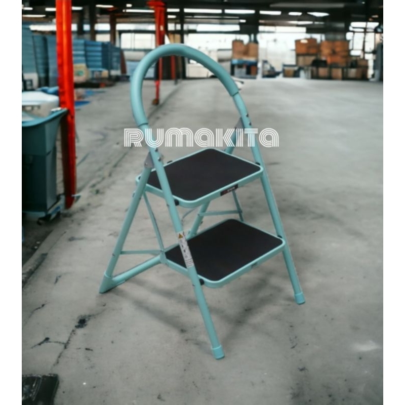 Fixstep tangga lipat aluminium stool 2 tingkat