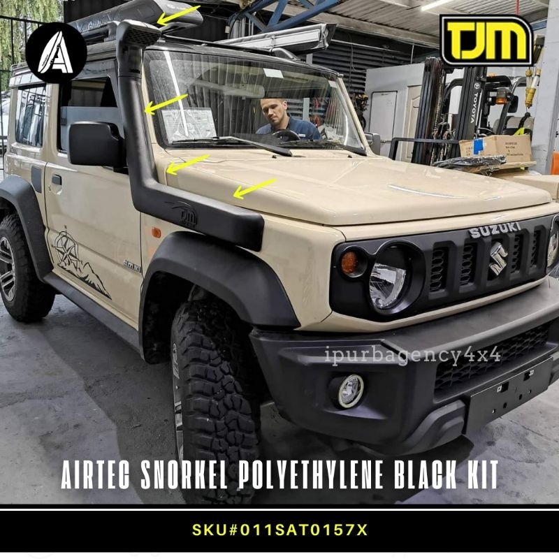 TJM AIRTEC SNORKEL POLYETHYLENE BLACK KIT JIMNY JB74 - 011SAT0157X