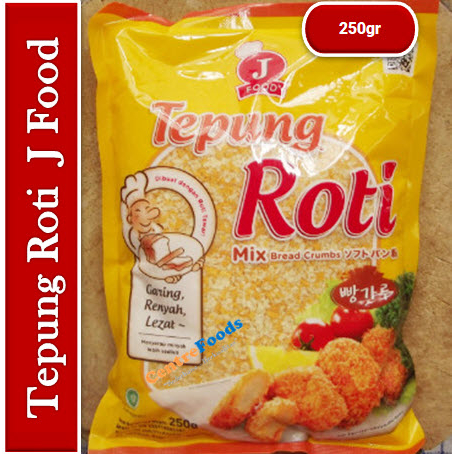 

Tepung Roti J Food - Mix Bread Crump | 250gr [ Harga Per BKS ]