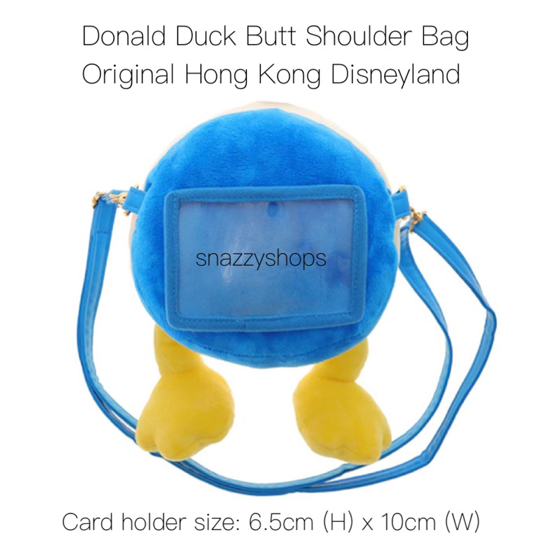 [NWT] Donald Duck Butt Shoulder Bag Disneyland Hongkong Tas Original