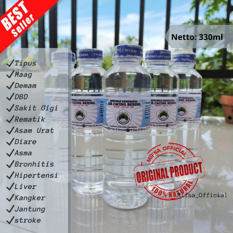 ORI Air Cacing Bening Kalung + Air Zamzam 330ml [ Obat Herbal ] Vitamin Kanker Tipus Tradisional