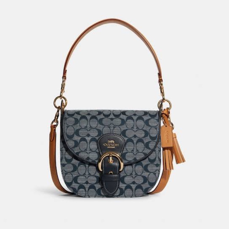 Coach Kleo Shoulder Bag 23 In Signature Chambray Denim