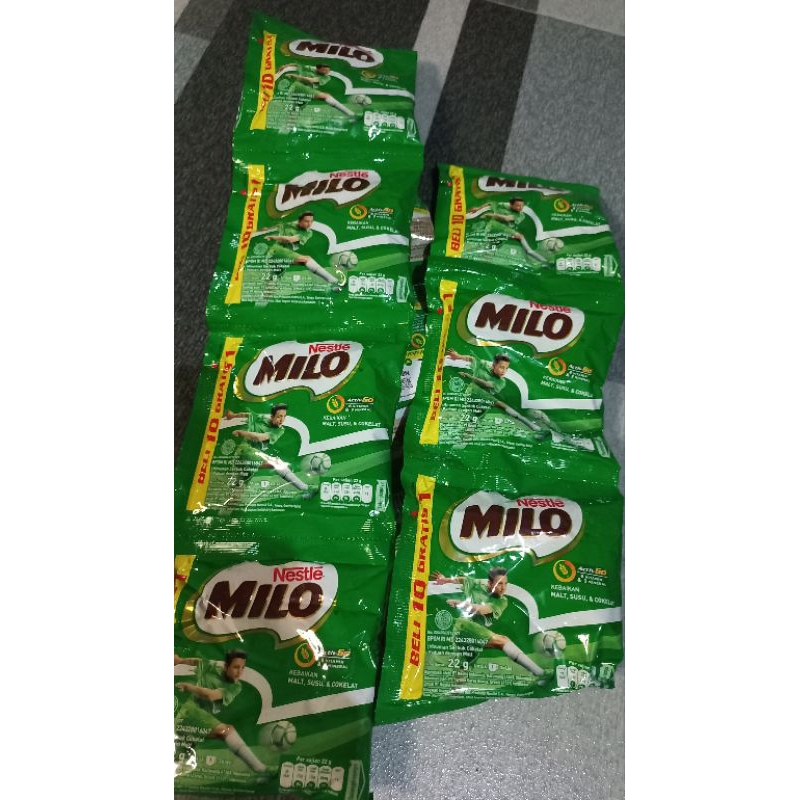 

milo activ go sachet 22g (10 sachet gratis 1) / milo 1 renteng