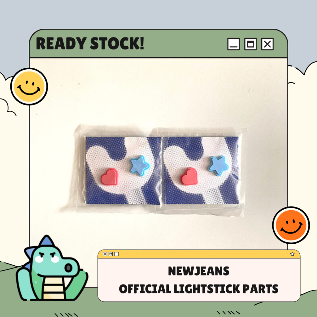 [READY STOCK] NewJeans - Official Lightstick Parts Heart & Star SEALED NEW