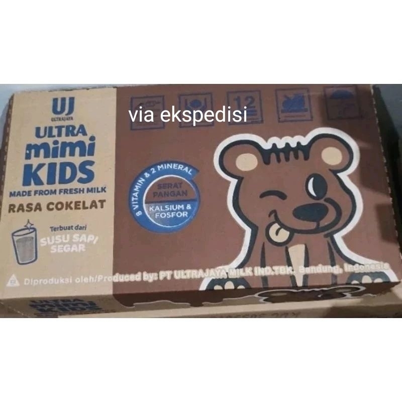 

Ultra Mimi Kids Susu UHT Rasa Cokelat 125 ml (1 dus isi 40 pcs)