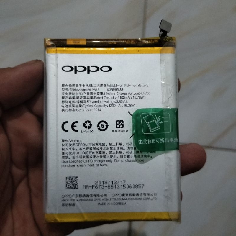 baterai OPPO A3s/BLP673 original