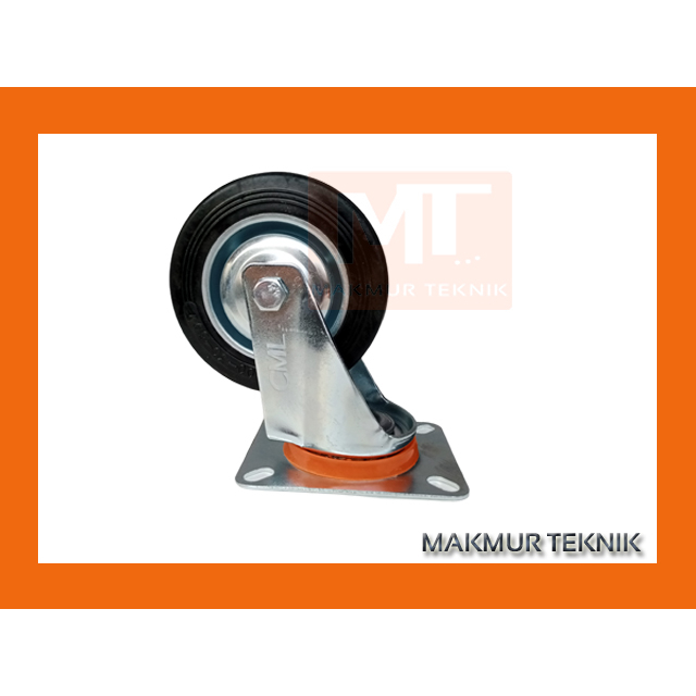 Roda Troli, Roda Etalase Roda Karet 4 inch Hidup