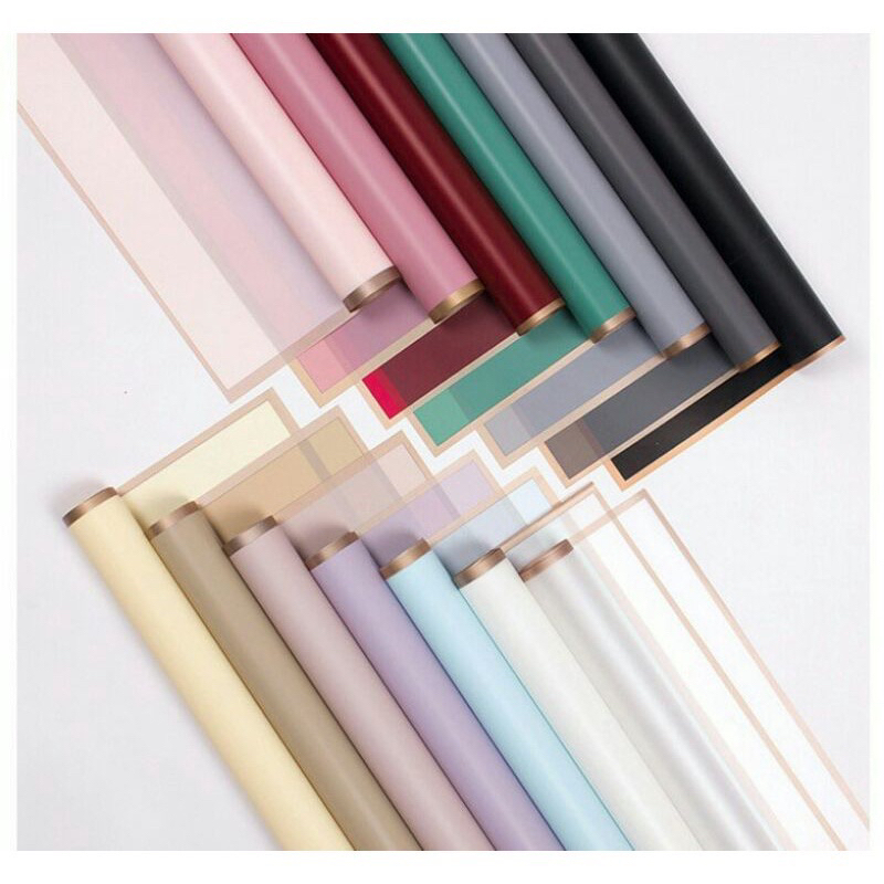

(1 pcs) Eco Cellophane Gold Line Flower wrapping