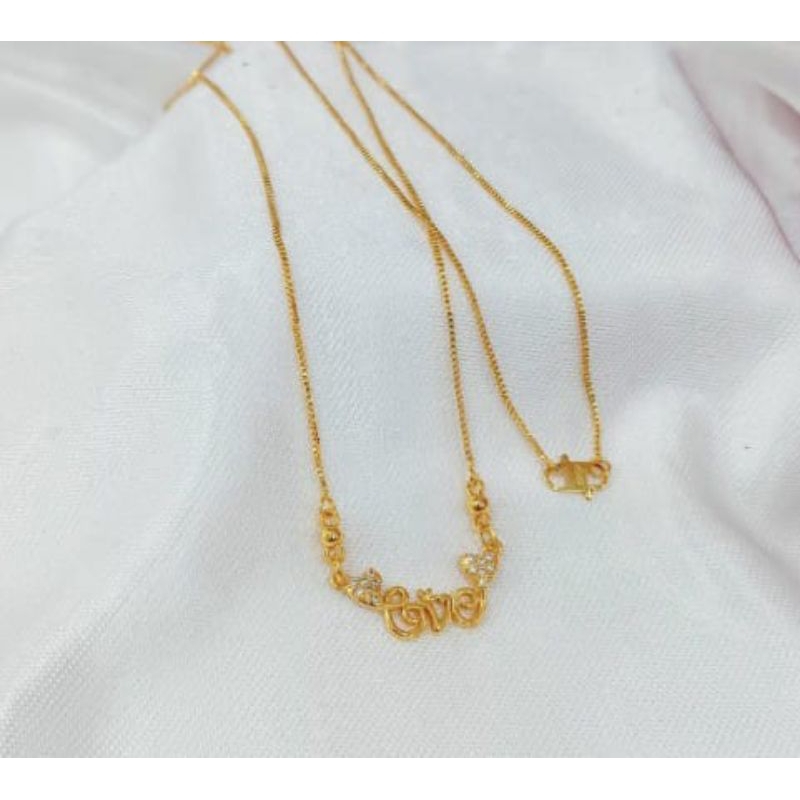 Kalung love remaja dan dewasa 7,0gram asli emas mudah kadar 18.5