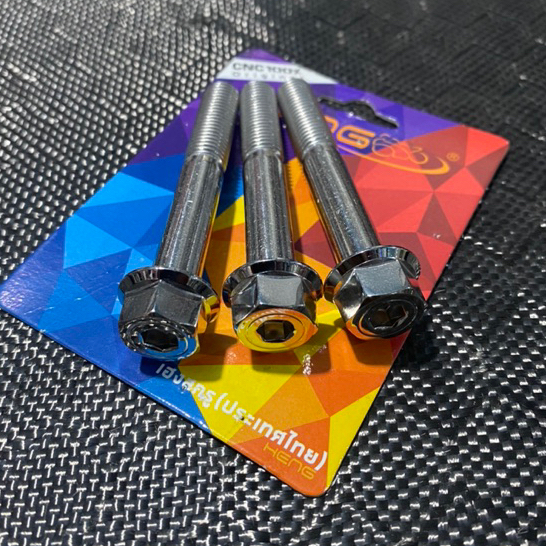 Baut Probolt 10x60 Drat 14 Model 2Kunci Hexagon Stainless Chrome 100% Original Heng Thailand