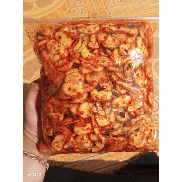 

Seblak kerupuk bawang pedas daun jeruk isi 500gram