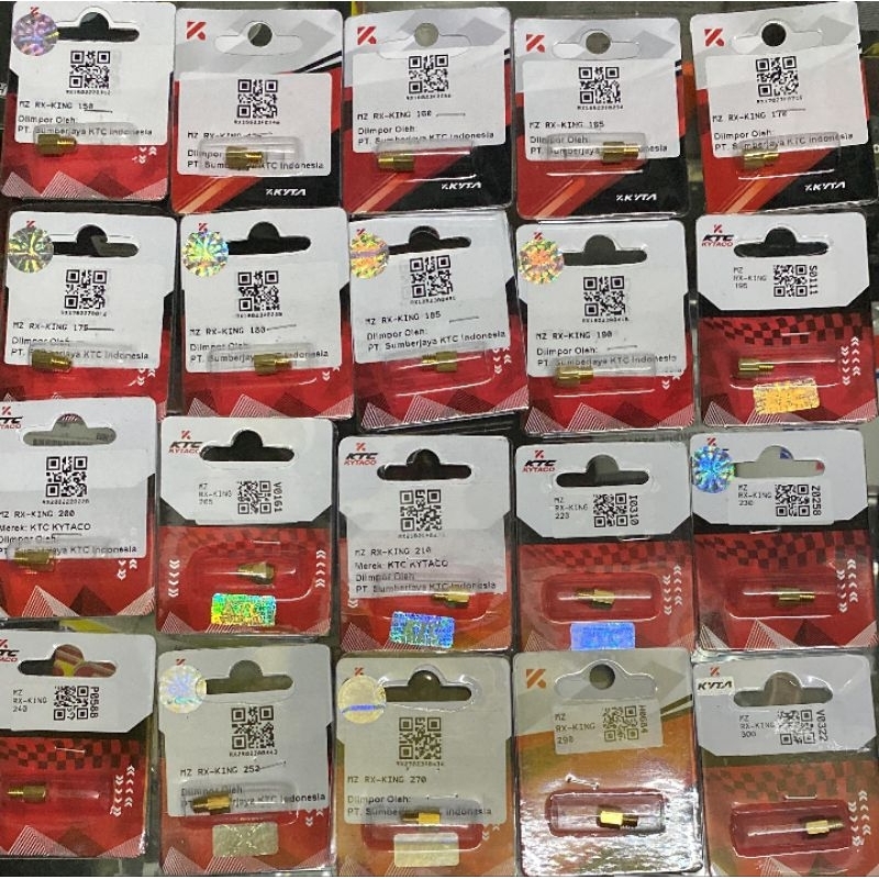 Main Jet Pilot Jet KTC kytaco Rx king Ninja rr rxz rxs tzm rxk 125z nova dash tmx rxk mj 105 110 115