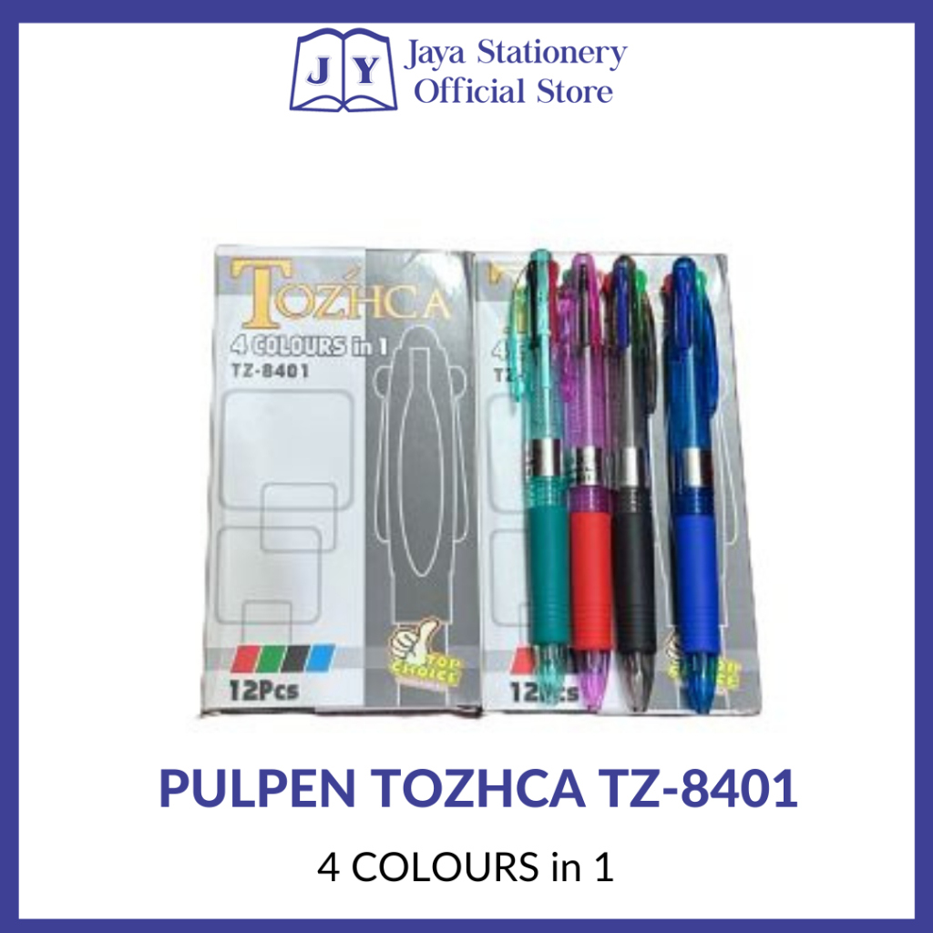 

[BISA COD] Pulpen TOZHCA 4 warna (4 Colors in 1)