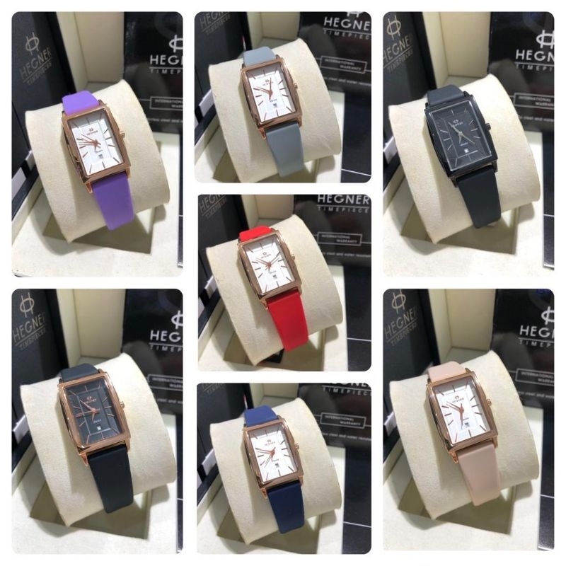 JAM TANGAN WANITA HEGNER 1664L-1/HEGNER 1664 RUBBER ORIGINAL