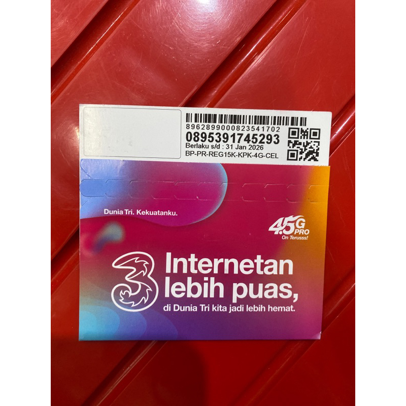 Kartu Perdana Three Zero Bahan Injek / Kosongan / Bisa diregistrasi setelah di Injek Kuota