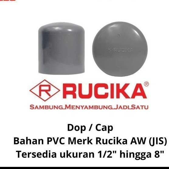 Dop / Cap PVC Rucika 8" inch AW (Tebal)