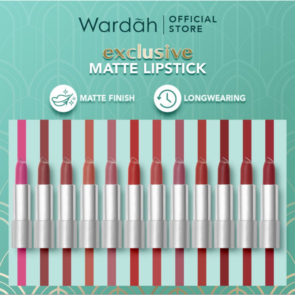 wardah lipstik exclusive matte padat (silver)