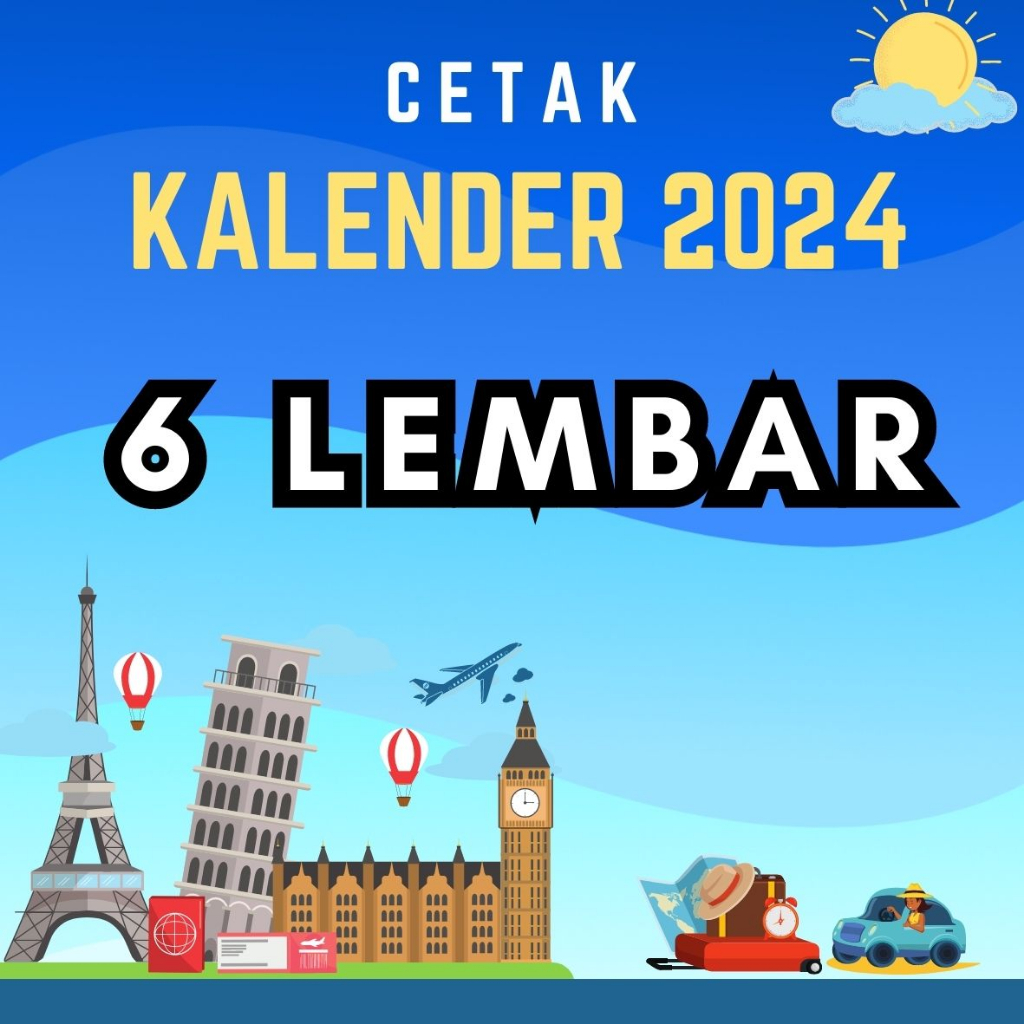 

Cetak Kalender 2024 6 lembar A3+ Custom Desain bahan art paper
