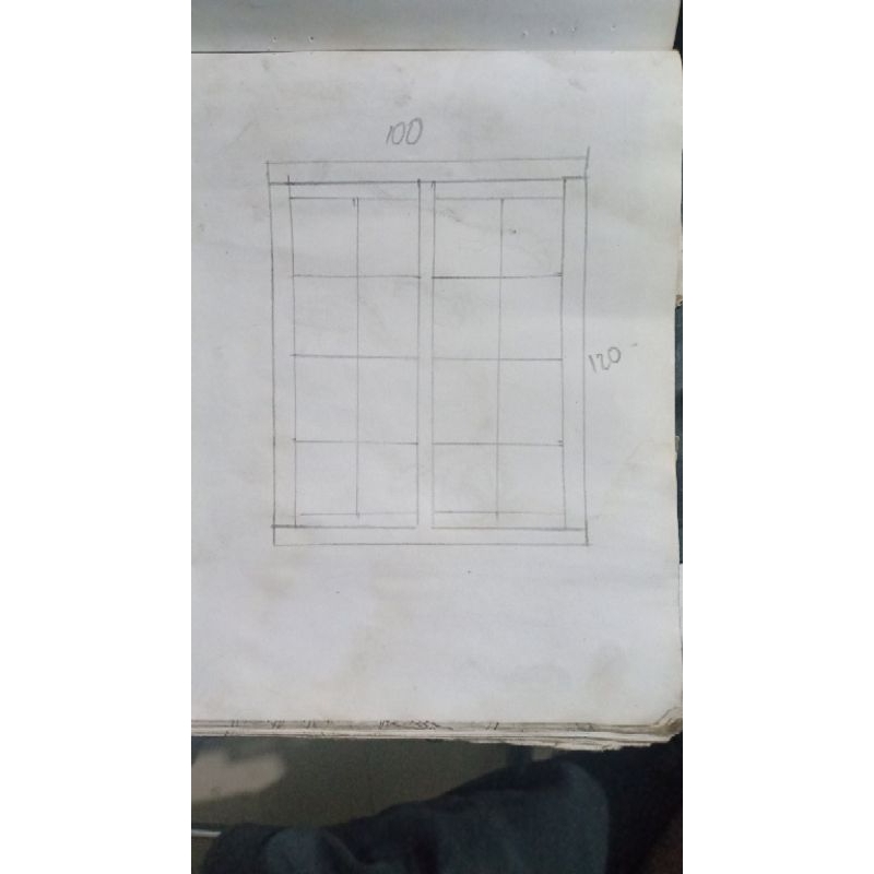 Jendela Casement Aluminium 120x100