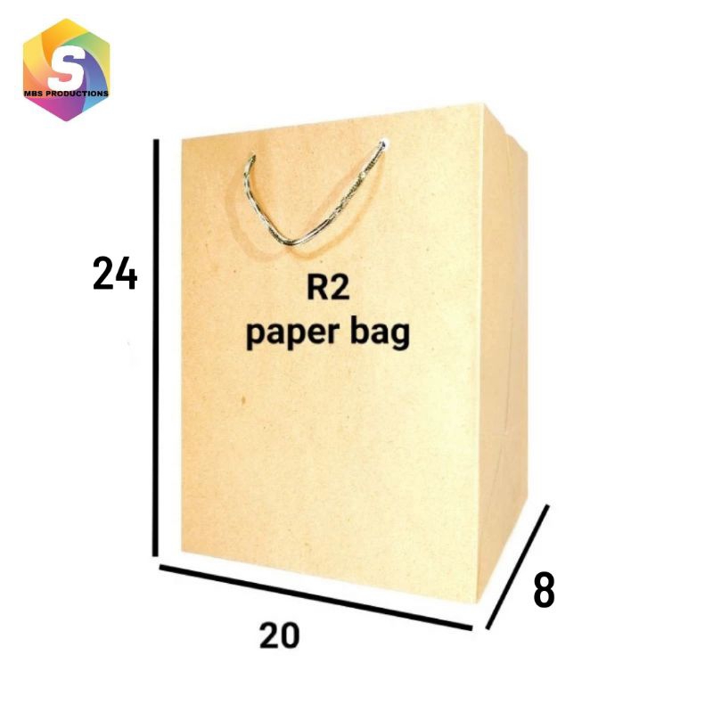 

isi (20 biji) Paper bag tas kertas 20x8x24cm polos craft coklat kado pesta hajatan murah bonus