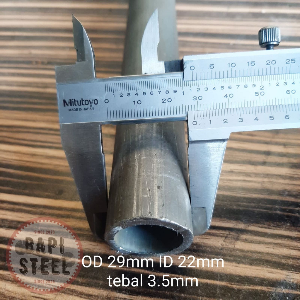 pipa besi seamless OD 29mm ID 22mm