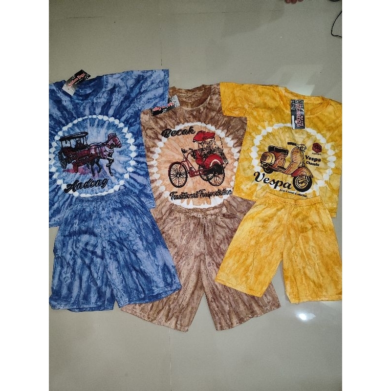 kaos setelan anak batik