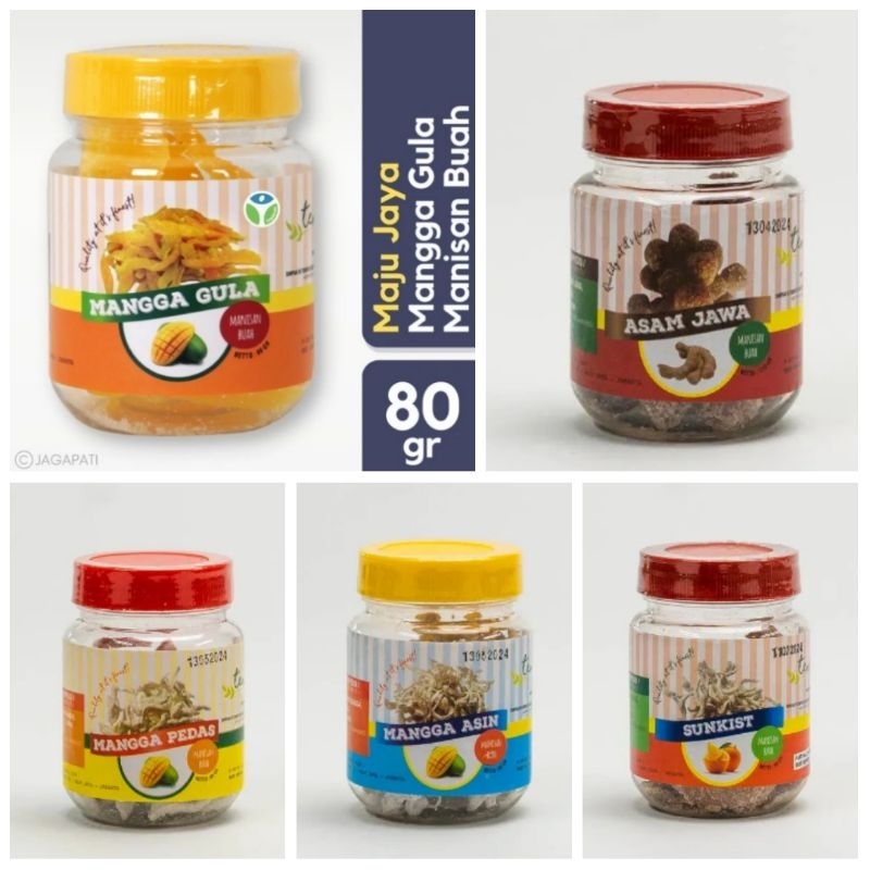 

Manisan Buah Kering Maju Jaya 80gr