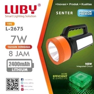 Senter emergensi luby L-2675B/senter luby 7w