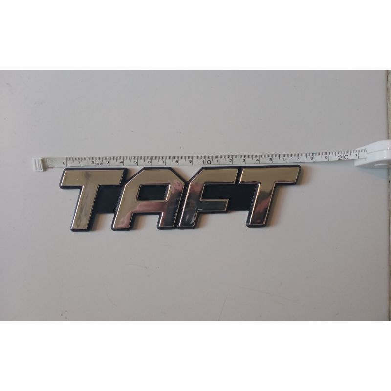 EMBLEM LOGO STIKER TULISAN TAFT SAMPING WARNA CHROME