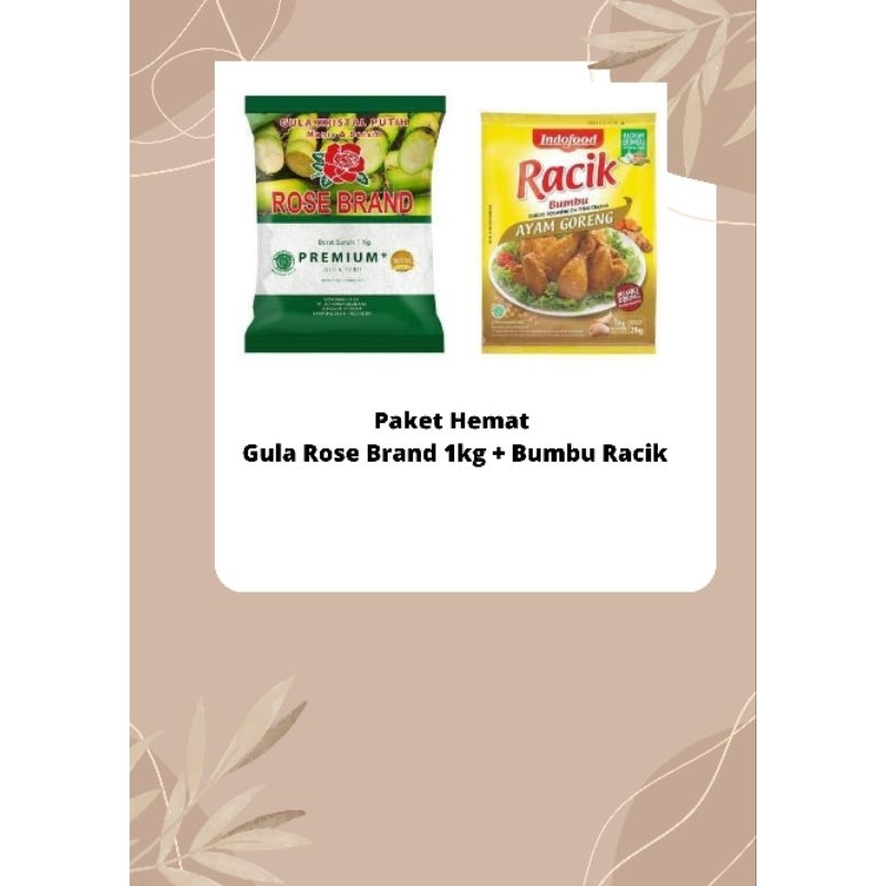 

Paket Gula Rose Brand 1kg + Bumbu racik 1pcs