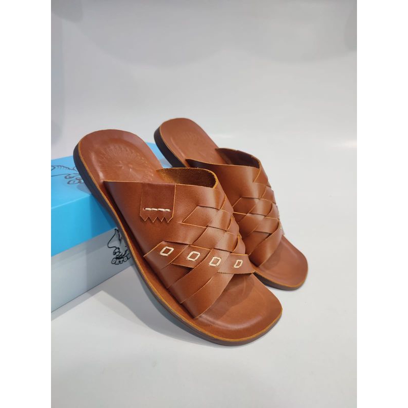 sandal kokop silang pria kulit asli