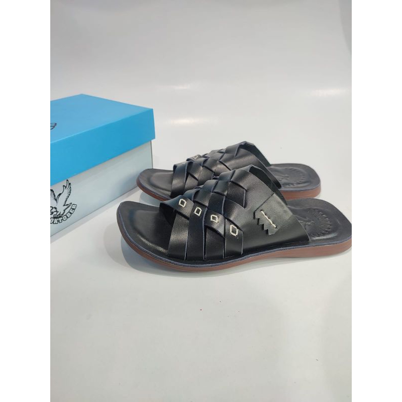 sandal kokop silang pria kulit asli