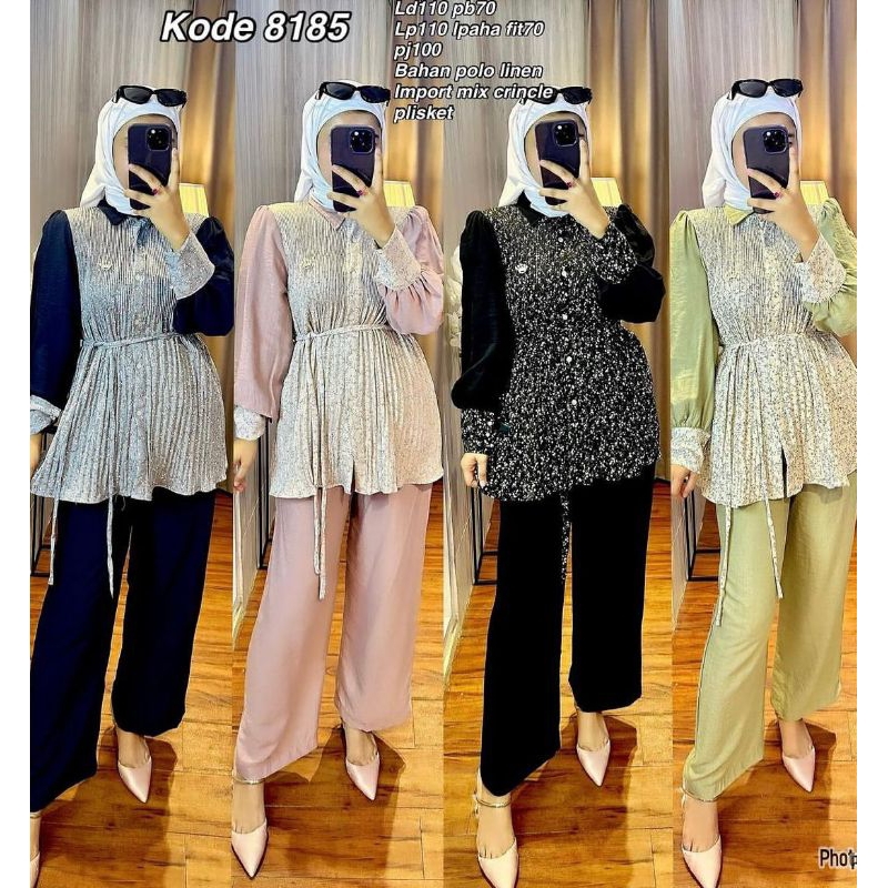 set bahan polo linen