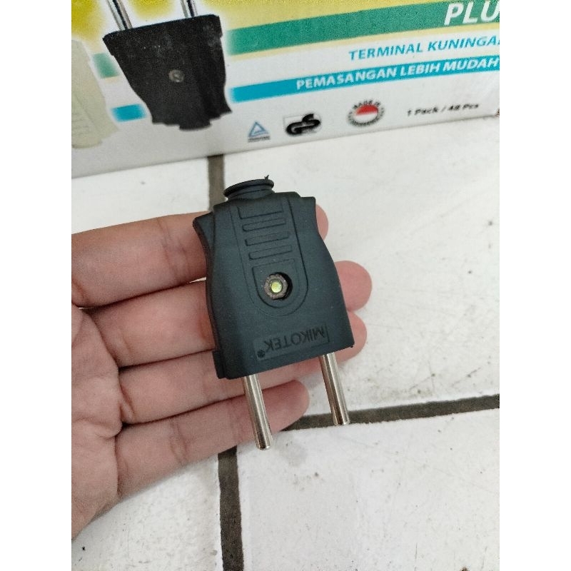 MIKOTEK - Steker Gepeng / Steker mini Colokan Asli Kuningan