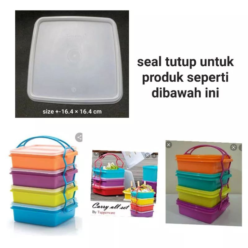 tupperware tutup rantang carry all set original