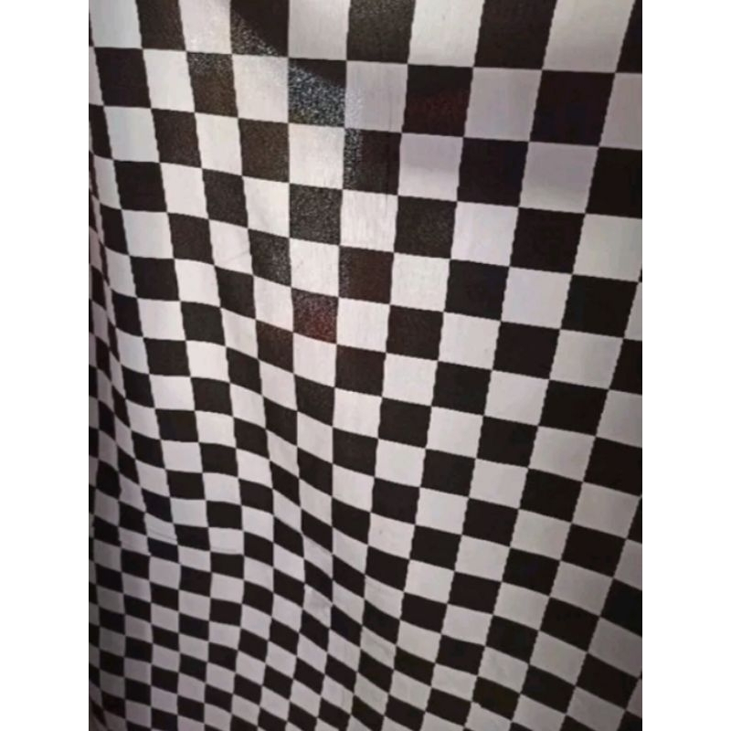 KAIN KATUN PRINTING BALI (KOTAK HITAM PUTIH ) TERLARIS ini