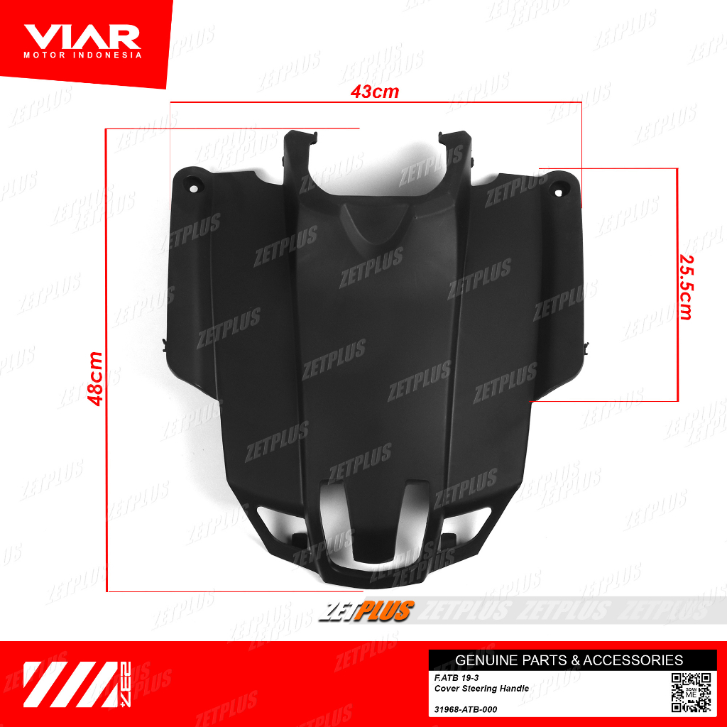 COVER TENGAH ATV RAZOR 150-200 /bodi tutup stang/body steering handle Original Viar/zetplus