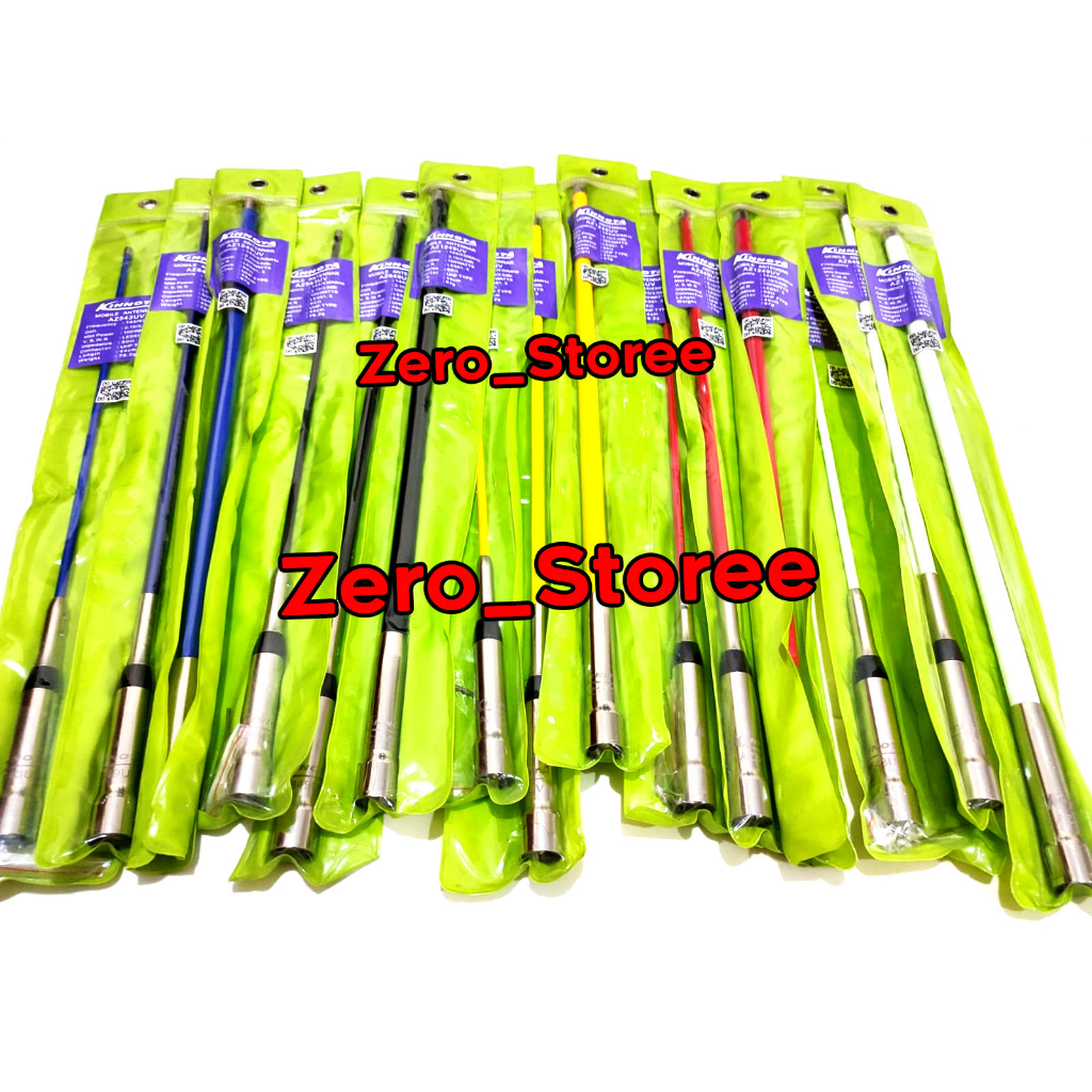 RIG Antena Mobil VHF UHF DualBand Dual Band Antenna Super Stick Radio RIG HT NL350 Merah kuning hija