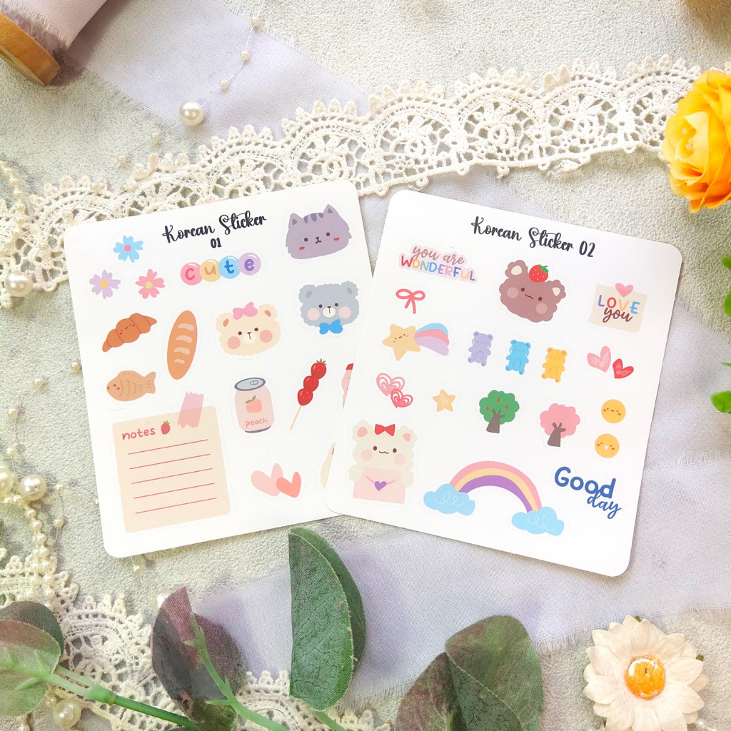 

STIKER AESTHETIC KAKTUS KOREAN SET CUTE BEAR FOOD NOTES FLOWER EMO RAINBOW STAR LOVE LUCU SCRAPBOOK ESTETIK JURNAL MURAH [ READY STOK]